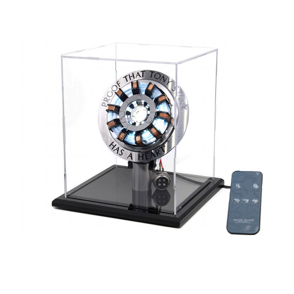 

High Version 1:1 Alloy Arc Reactor DIY Model MK2 LED Light Mark Chest Tony Heart Lamp Light With Display Stand Cover Rem