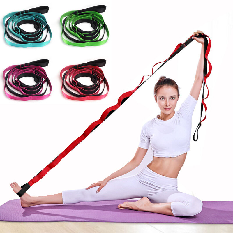 KALOAD Lengthened Nylon Fitness Yoga Band Tension Stretching Belt Pull Strap Home Pilates Resistance