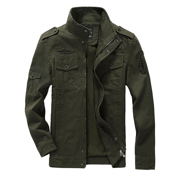 Plus size s-4xl military autumn cotton cargo work jacket Sale ...