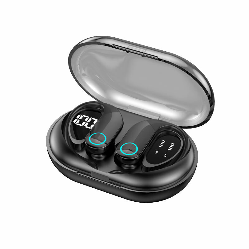 

Toplander G37 TWS bluetooth 5.3 Earphone 10mm Moving Coil AAC Audio LED Digital Display IPX5 Waterproof Sports Earhooks