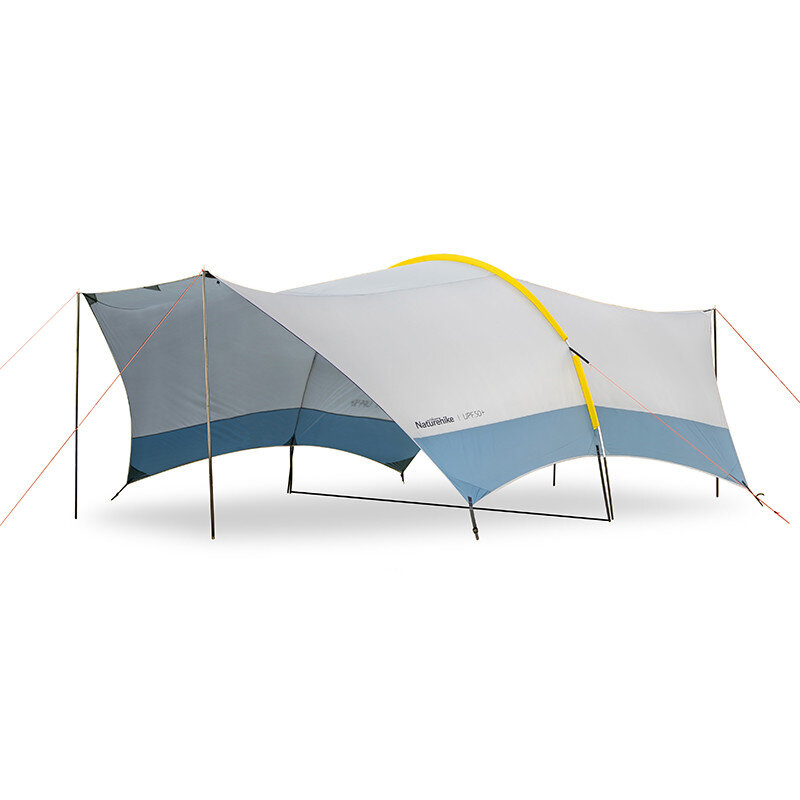 Naturehike Camping Canopy Tarp Shelter Set 150Dオックスフォードクロス折りたたみ防水風防UV防止ファミリーテントカーテンオーニングアウトドアトラベル