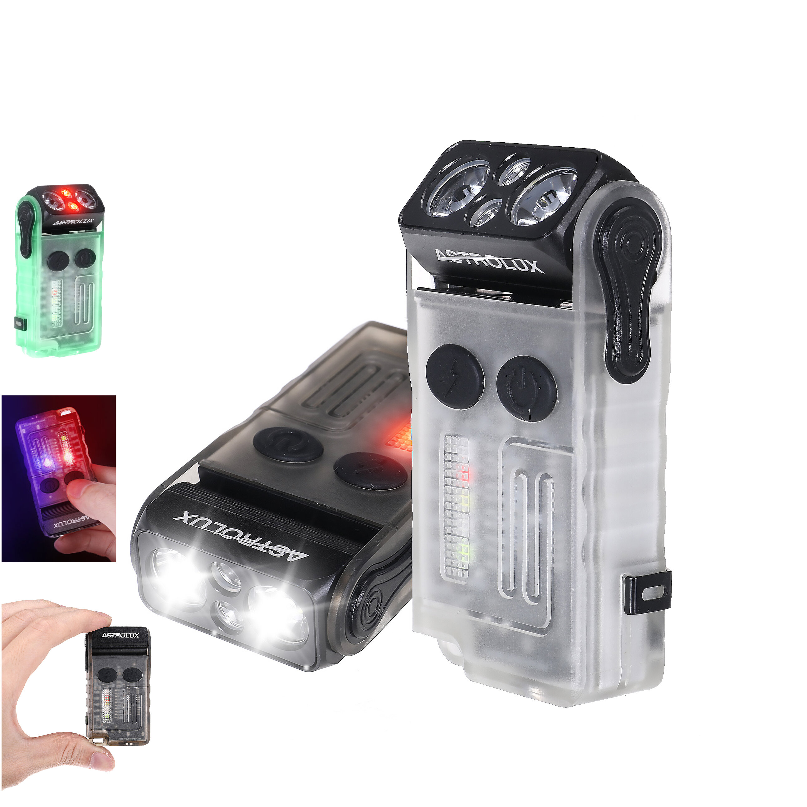 

Astrolux® E1 1000 Lumens EDC Keychain Flashlight with Sound Alarm RGB Light 1100mAh 180°Mini Rotation Tactical LED Flood