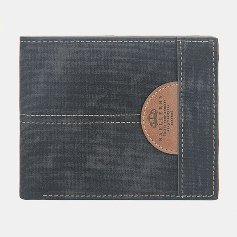 

Men Thin Bifold Denim Pattern PU Leather Wallet Multi-card Slot Card Holder Large Capacity Coin Purse