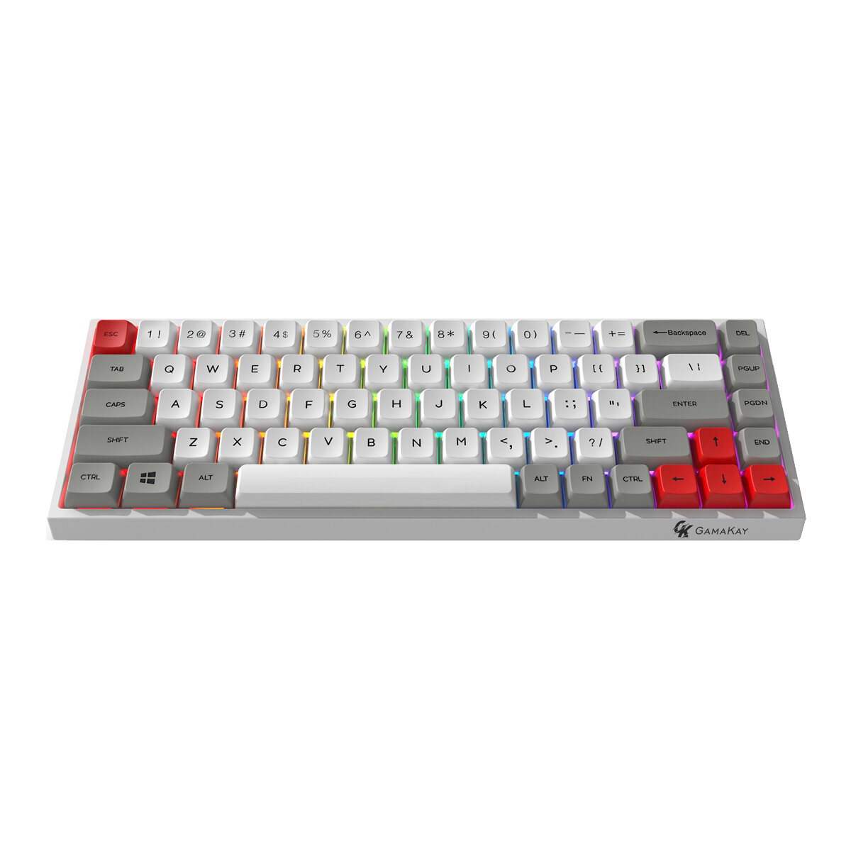 GAMAKAY TK68 Mechanical Keyboard 68 Keys Triple Mode Connection Wired Type-C / BT5.0 / 2.4G Wireless with Receiver Gateron Switch XDA Profile PBT Keycaps Hot Swappable RGB Gaming Keyboard