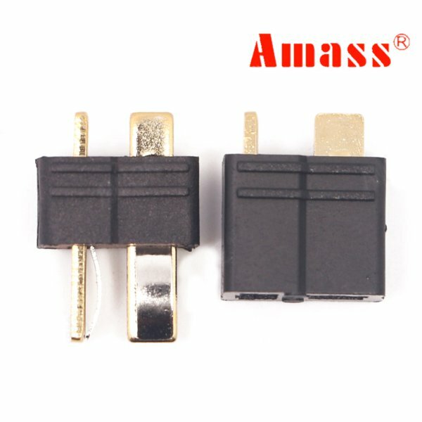 Amass AM-1015B Anti-Slip Black T Plug Connector Mannelijk & Vrouwelijk 1 Pair