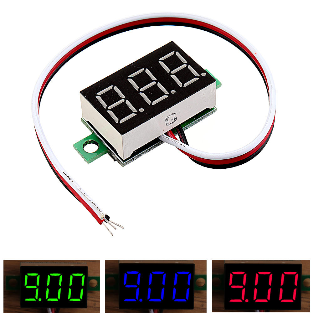0.36 Inch DC0V-32V LED Digital Display Voltage Meter Voltmeter Reverse Connection Protection