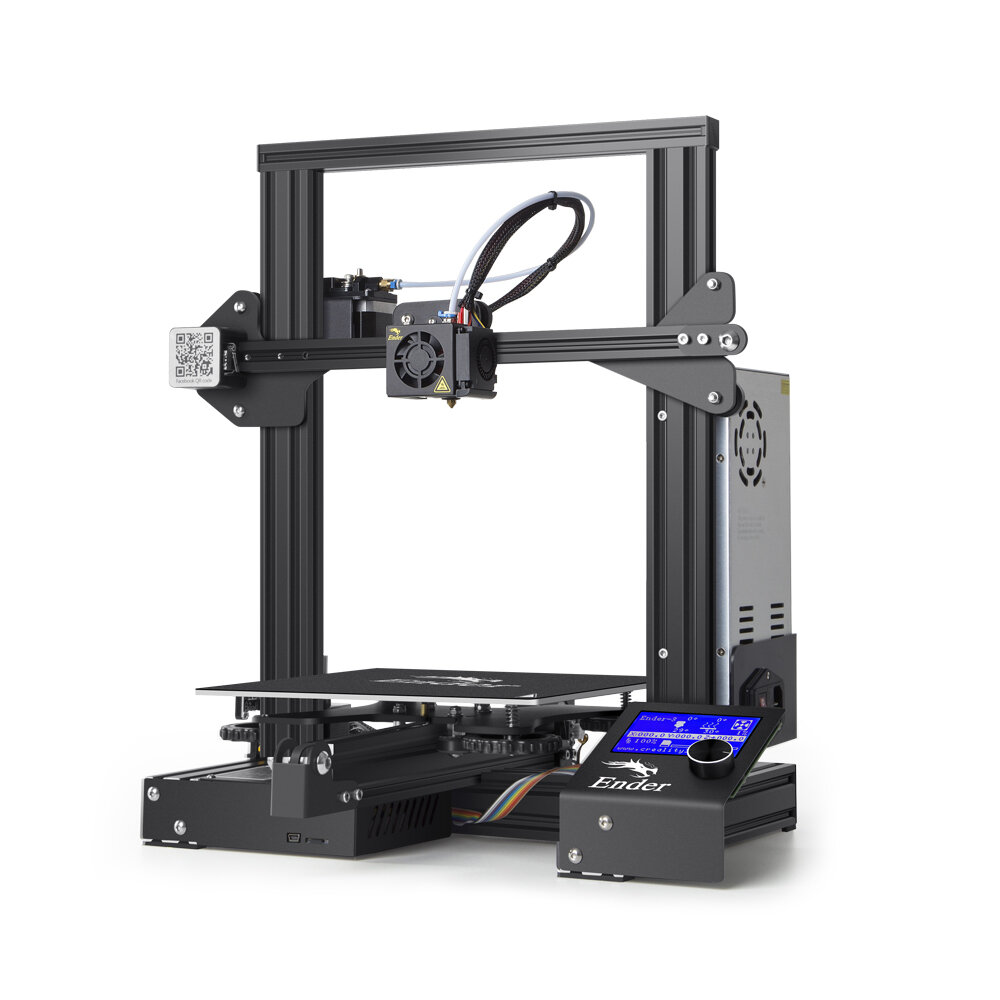 Creality 3D® Ender-3 DIY 3D Printer Kit 220x220x250mm Printing Size With Power Resume Function/V-Slot with POM Wheel/1.75mm 0.4mm Nozzle