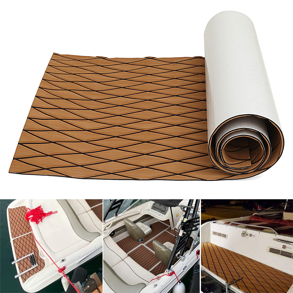 Eva foam boat marine yacht flooring mat carpet faux teak decking sheet pad