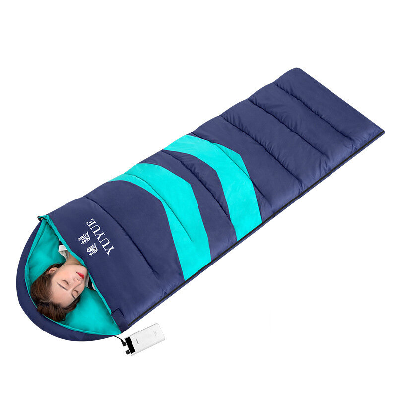 IPRee® Heizschlafsack Leichtgewicht 3 Modi Einstellbare USB-Ladehülle Schlummertasche Wasserdichte Fußmattendecken für Wanderungen im Freien