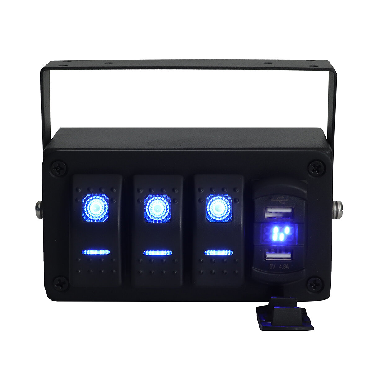 3 Gang Toggle Rocker Switch Panel USB LED-licht voor auto Marine Boot RV Truck