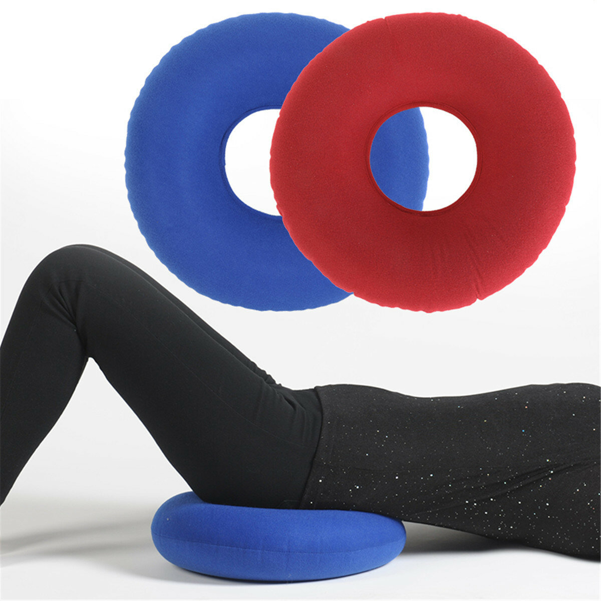 36x13CM Round Inflatable Cushion Seat Pad Massage Cushion Mat Hemorrhoid Pillow With Pump for Office