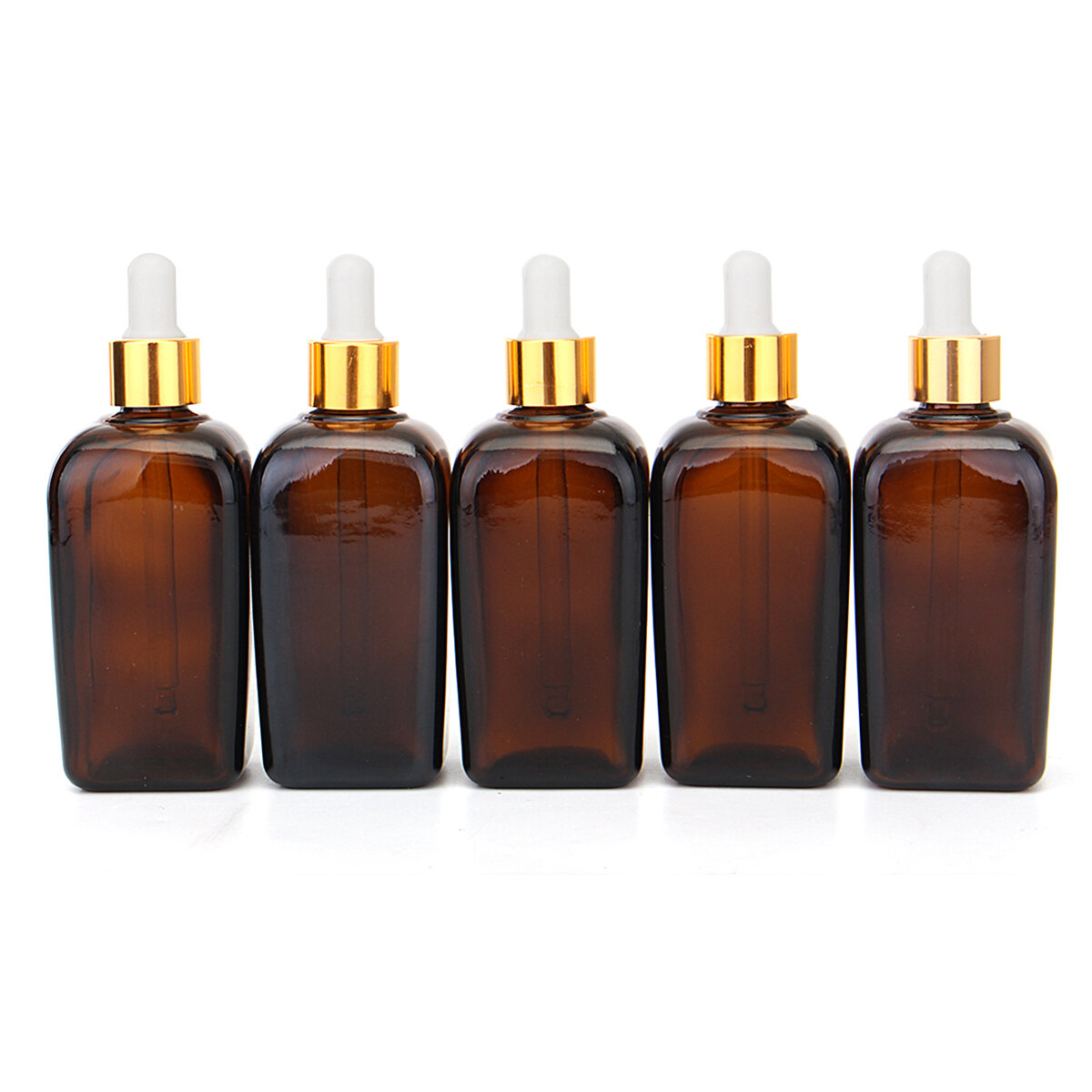 5 stks amber glas vloeibare pipet parfumflesjes essenti?le olie toner fles herbruikbare fles