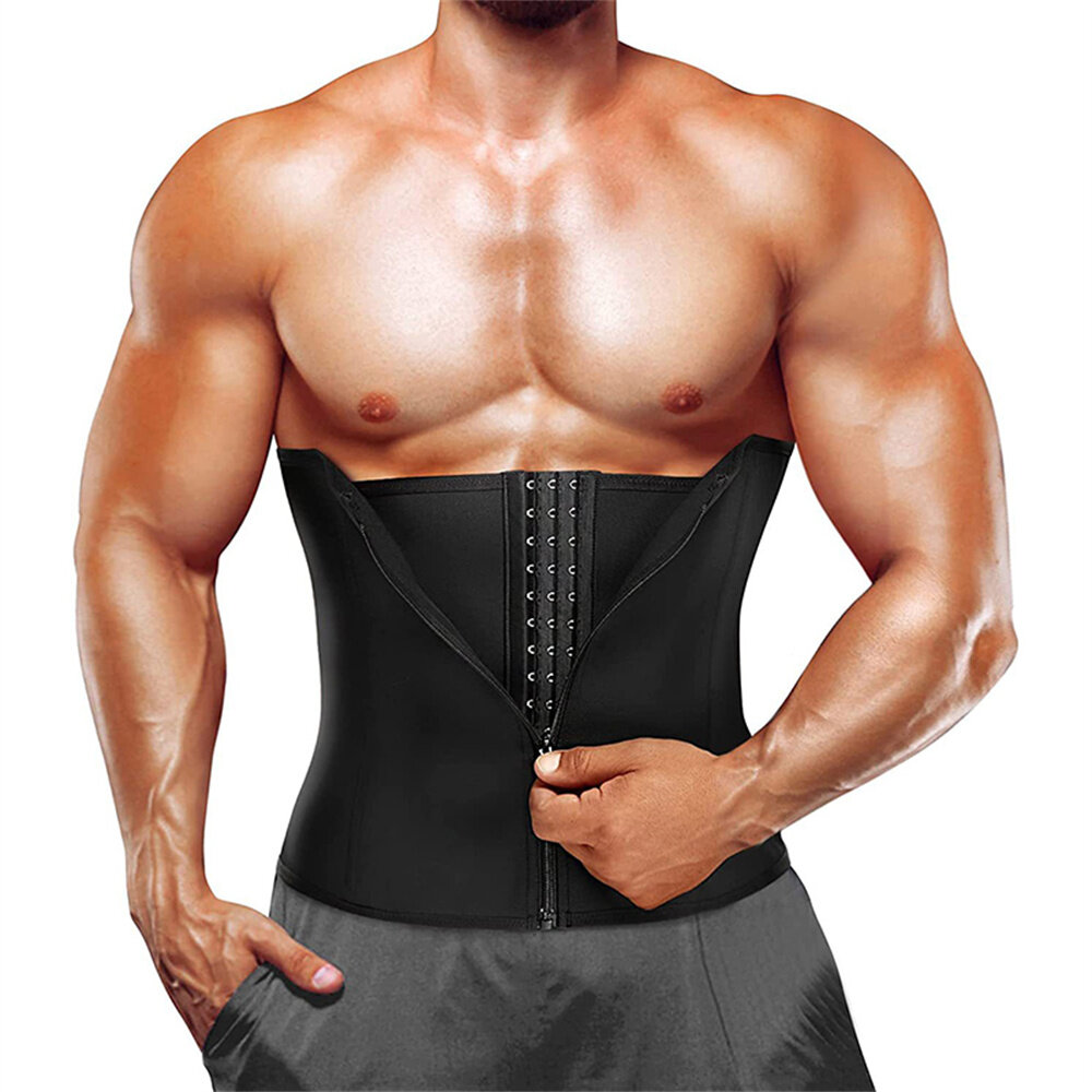 

Men's Abdominal Belt Three-row Buckle Correct Posture Prevent Injury Waist Belt Belly Shapewear for Home Gym Sports
