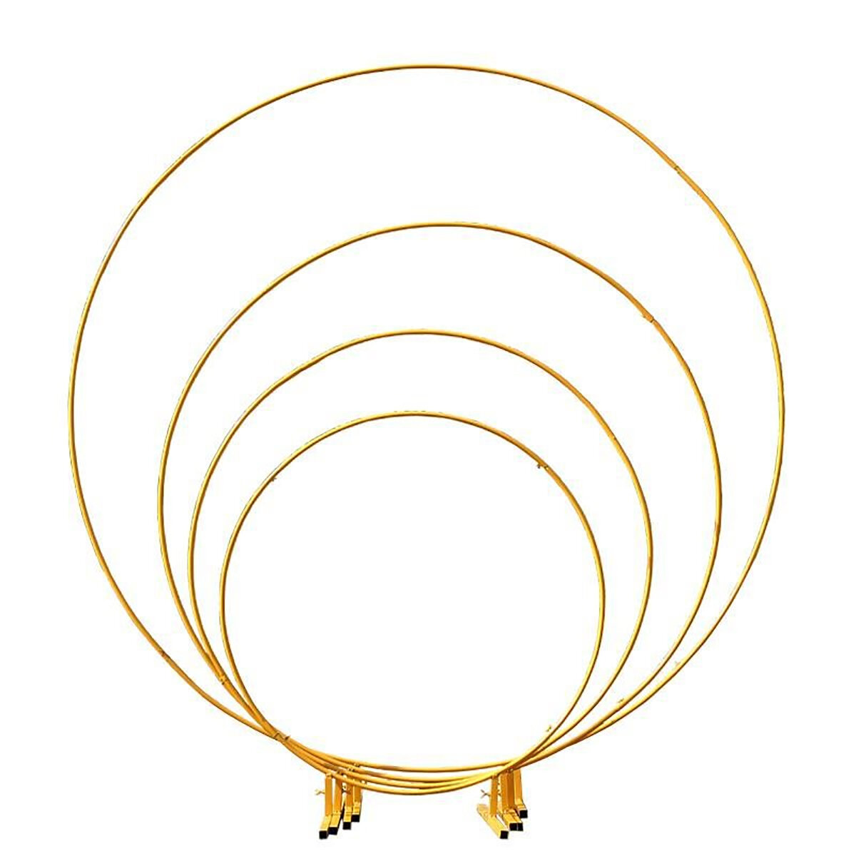 1/1.2/1.5/1.8/2.4M Gold Round Balloon Arch Metal Wedding Arch For Garden Yard Wedding Brithday Party