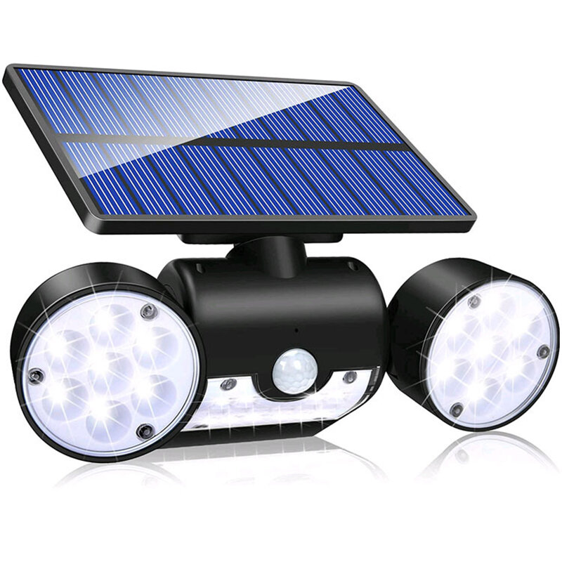 30個LEDモーションセンサーアウトドアソーラーウォールライト、超明るく回転可能で防水、屋外庭園景観街灯向け