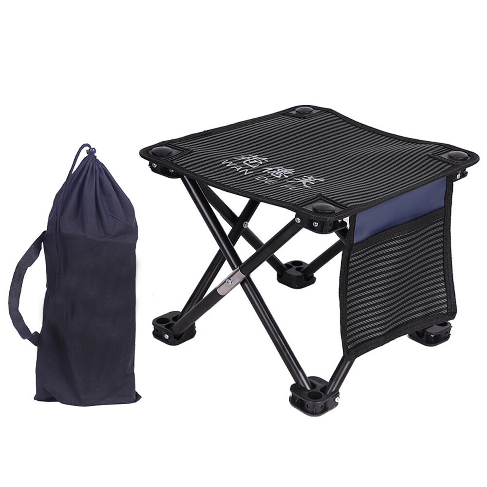 IPRee® Camping Folding Chair Fishing Stool Picnic BBQ Seats with Pocket Max Load 150kg Outdoor Travel