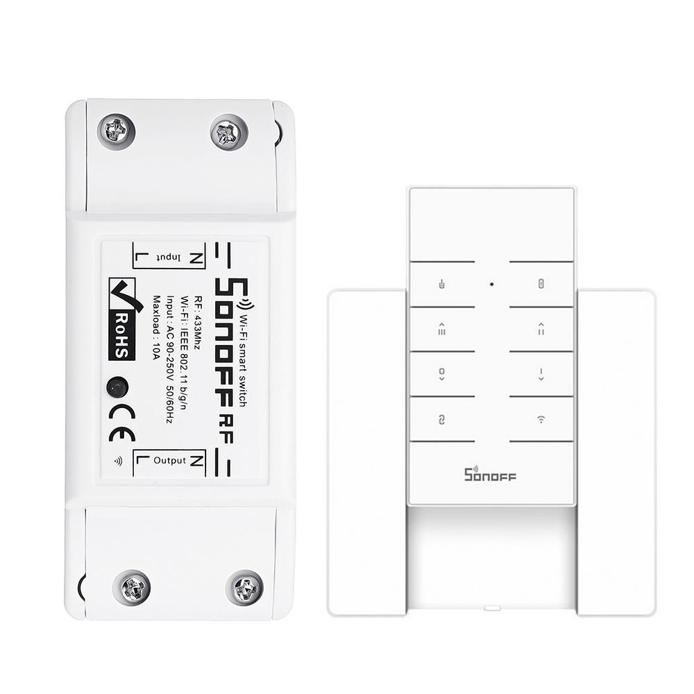 

SONOFF® RF 7A 1500W AC90-250V DIY WIFI Wireless Switch Socket Module With RM433 Remote Control And Base For Smart Home A