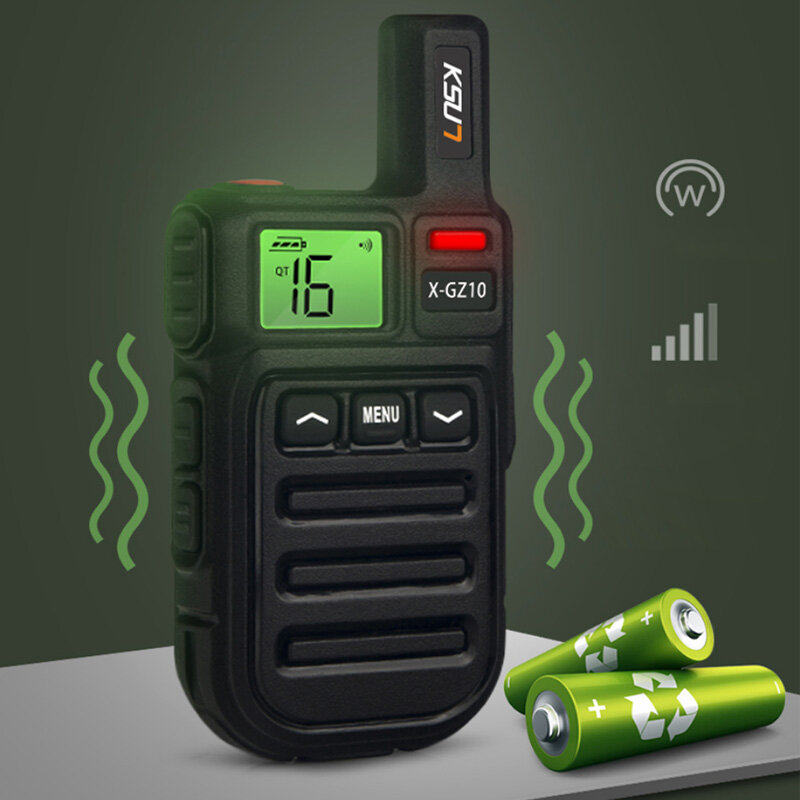 KSUN TFSI X-GZ010 2PCS Mini FRS Wireless Walkie Talkie With AAA Battery High Power Portable LED Handheld Intercom Outdoo