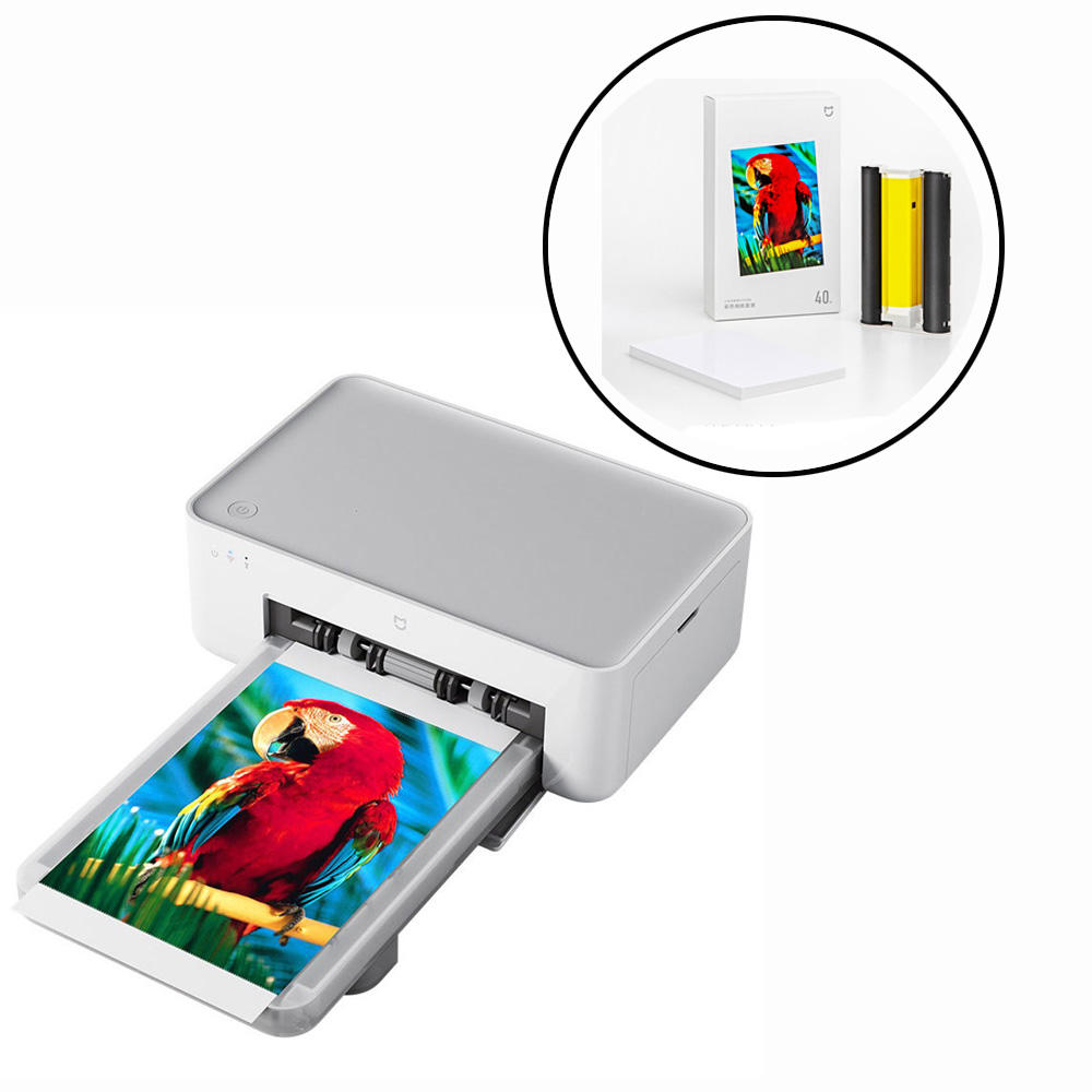 Xiaomi Mijia Smart Portable Wireless 6 Inch Photo Printer for Mobile Phone PC with 3 Set Xiaomi Mijia Photo Print Paper