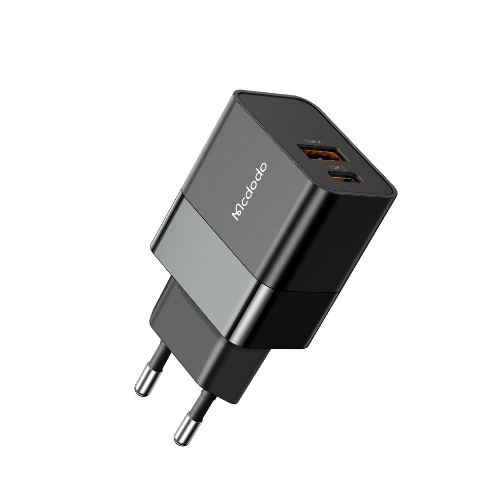 

Mcdodo CH-195 20W 2-Port USB PD Charger USB-A+USB-C PD QC3.0 SCP Fast Charging Wall Charger Adapter EU Plug for iPhone 1