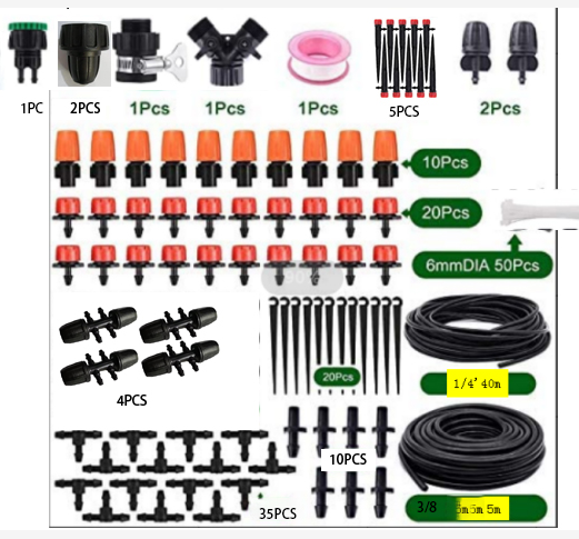 Automatic Drip Irrigation System Kit Plant Self Watering Garden Hose