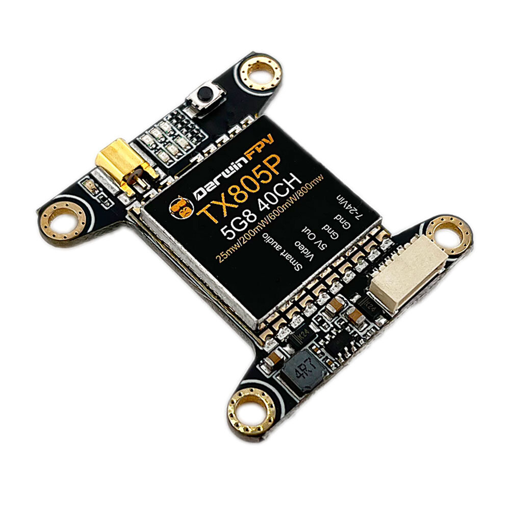 

Darwin TX805P 5.8Ghz 40CH 25/200/600/800mW FPV Transmitter SmartAudio VTX for RC Drones
