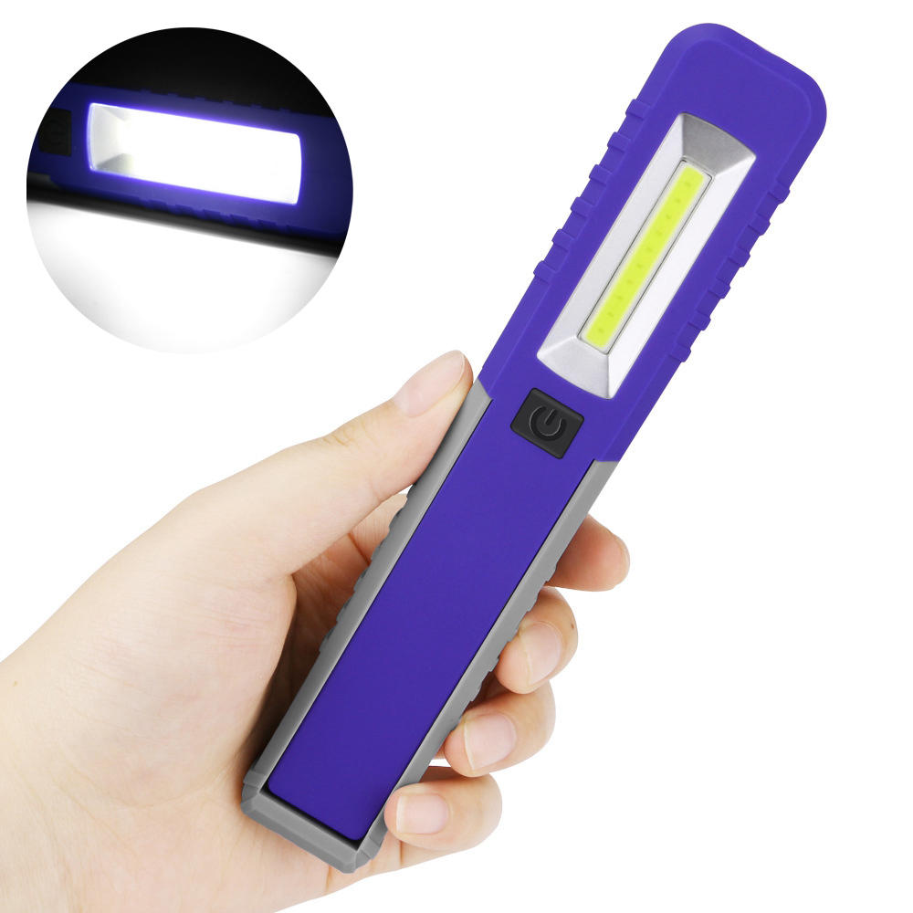 Portable Mini LED COB Inspection Work Light Battery Powered Magnet Camping Flashlight Torch Lamp