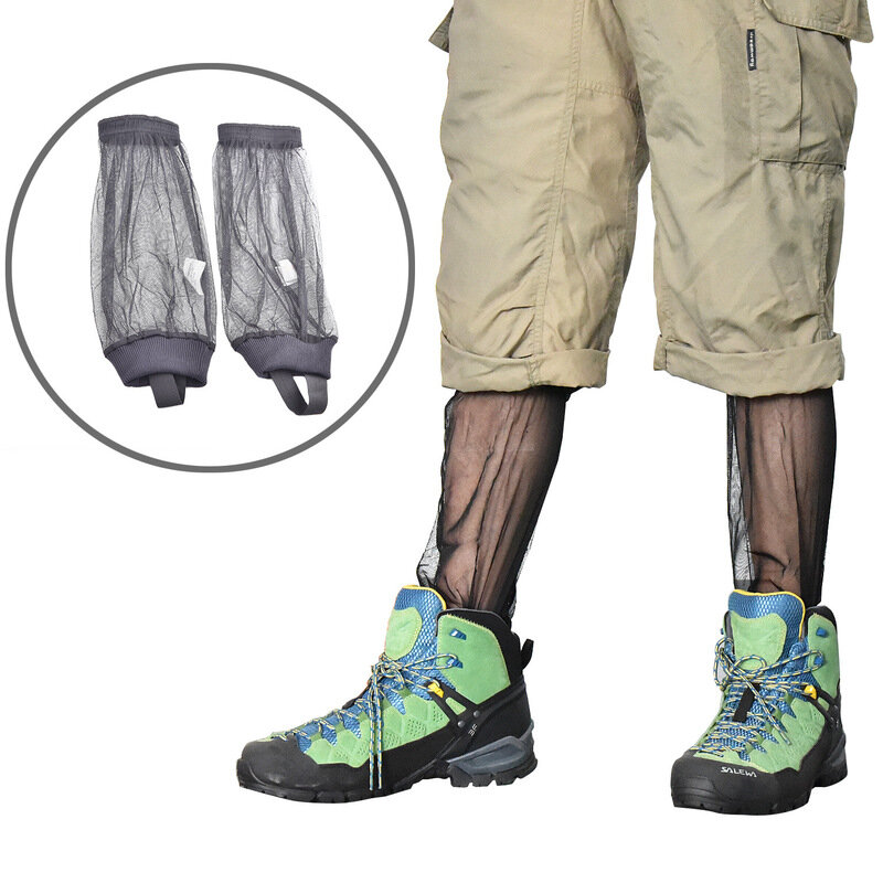 1 paar Outdoor Mesh Anti Mosquito Foot Cover Insectenbeet Broek Handschoenen Voeten Protector Campin