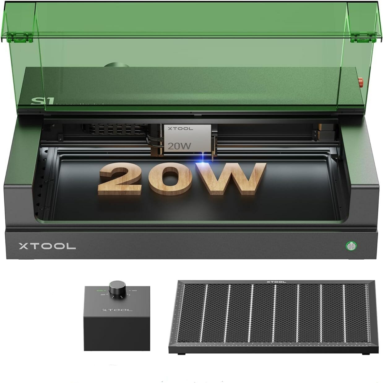 

xTool S1 20W Enclosed Diode Laser Cutting Machine DIY Engraver with Smart Air Assist and Honeycomb