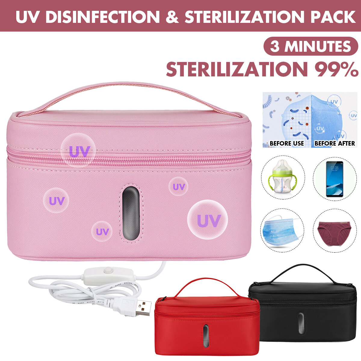 Multifunctionele automatische UV sterilisator voor masker tandenborstel mobiele telefoon schoonheid 