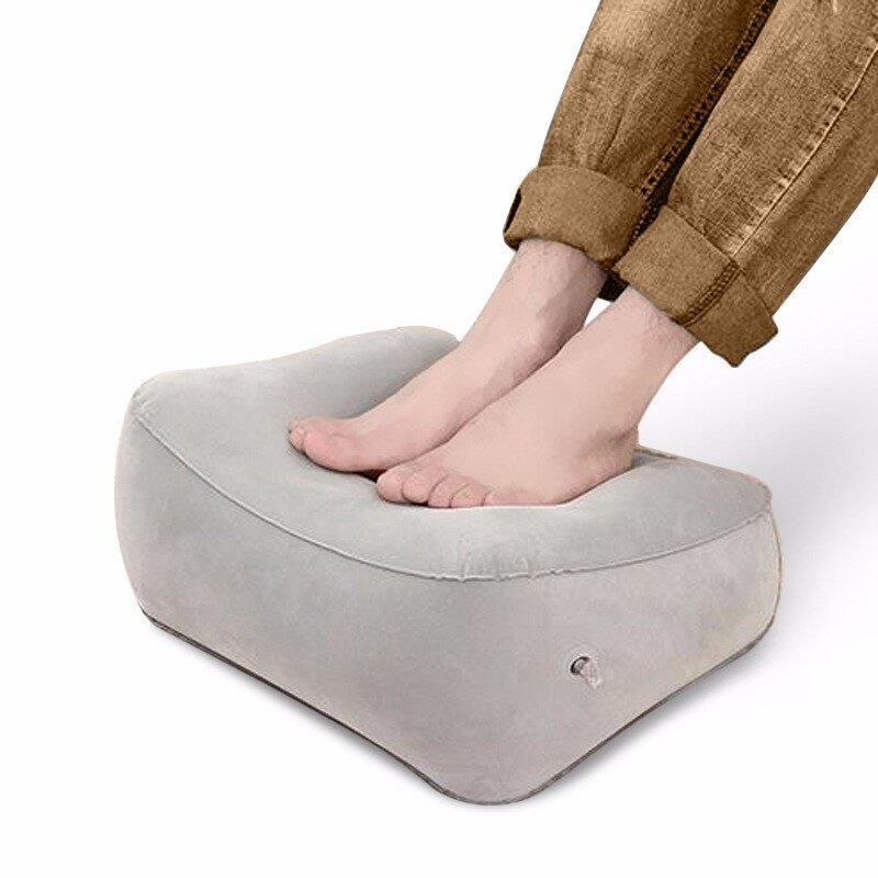 

Inflatable Portable Chair Outdooors Plush Pneumatic Footrest Sofa Stool Cushion Home Decor