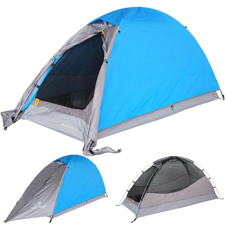 Trackman TM120601 Camping Tent 1-2 Person Double Layers Windproof Waterproof Outdoor Picnic Tents