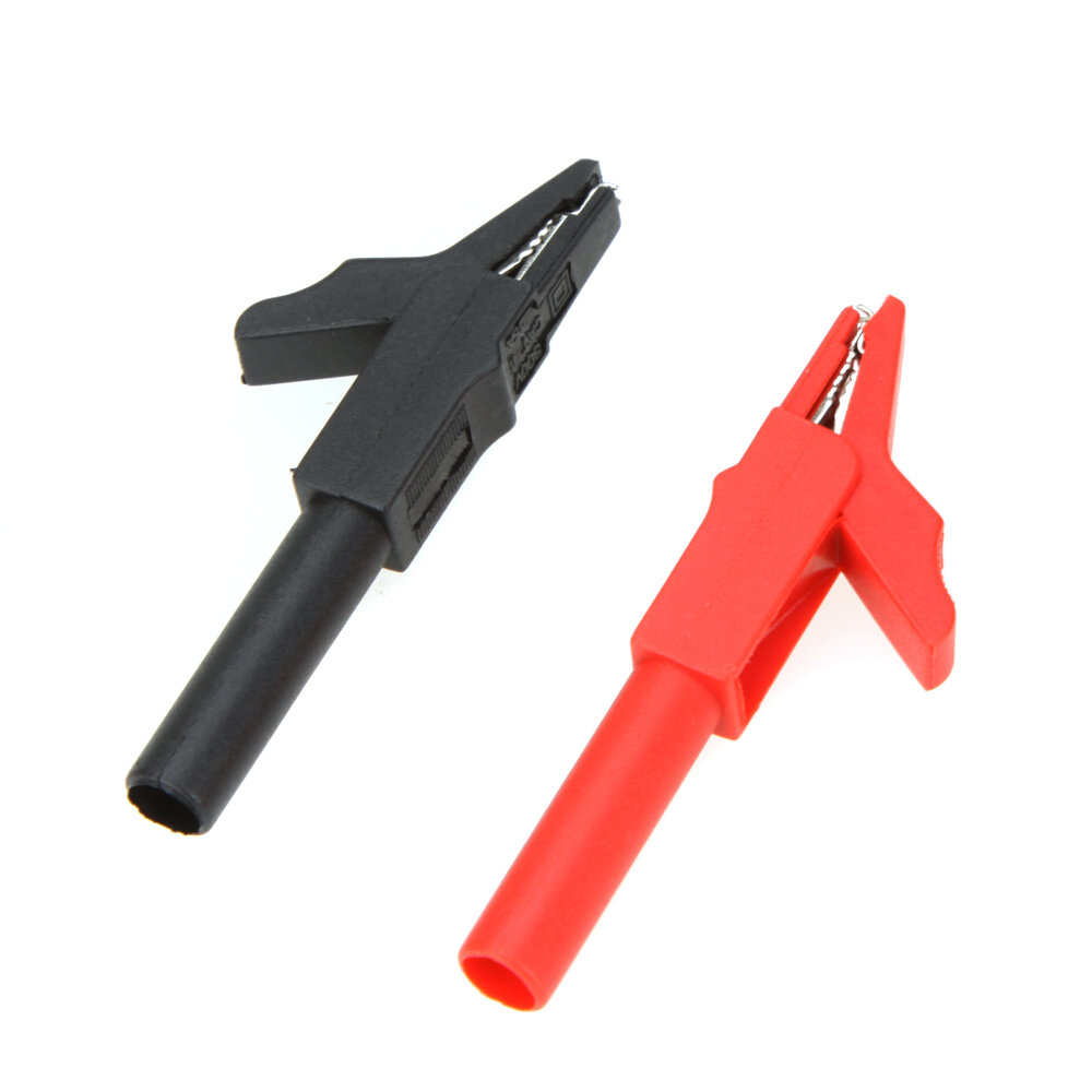 High-Quality Insulated Electrical Crocodile Test Cord Clamp for Multimeter Banana Plug Cable Lead Pr
