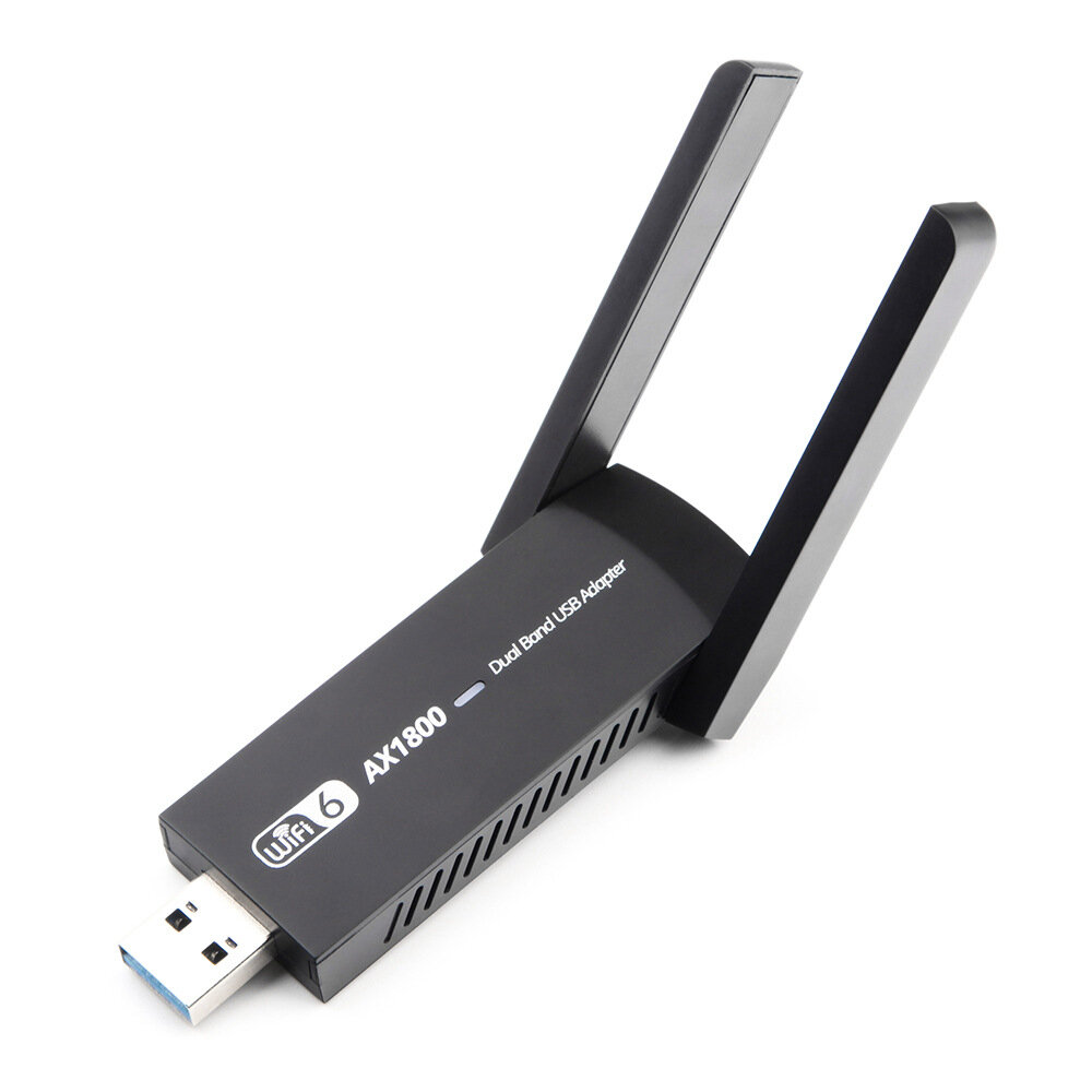 

AX1800 WiFi6 USB 3.0 Adapter Dual Стандарты Беспроводная сетевая карта 2.4G/5.8G Wi-Fi передатчик 1800 Мбит/с Приемник W