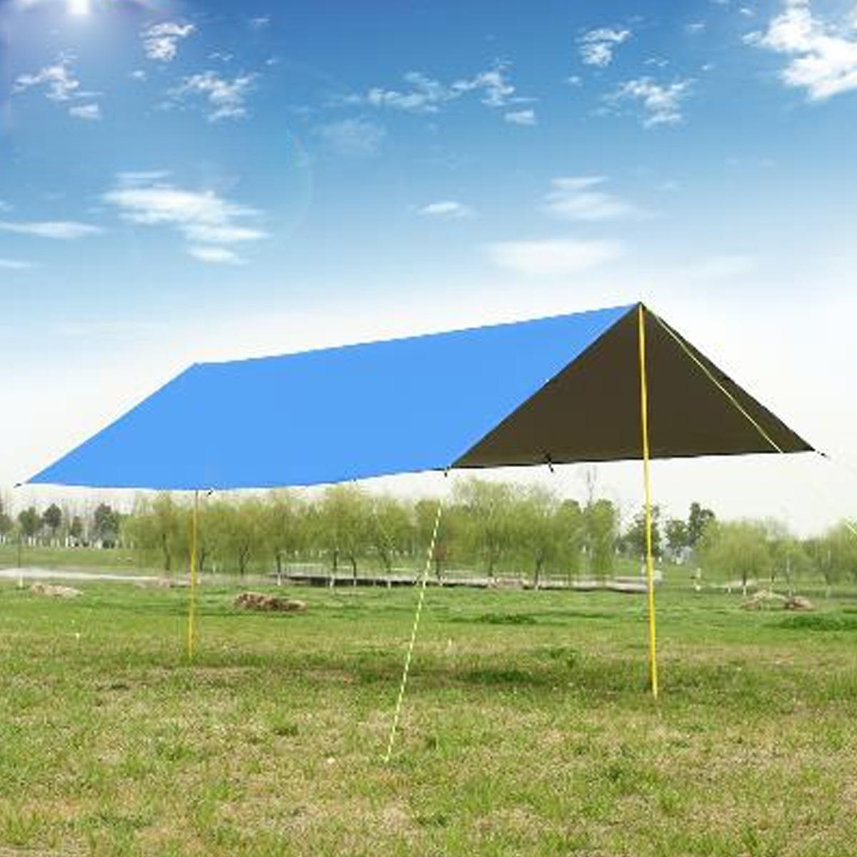 210×300センチ屋外キャンプテントサンシェード雨太陽UVビーチキャノピーオーニングシェルタービーチピクニックマットグラウンドパッド