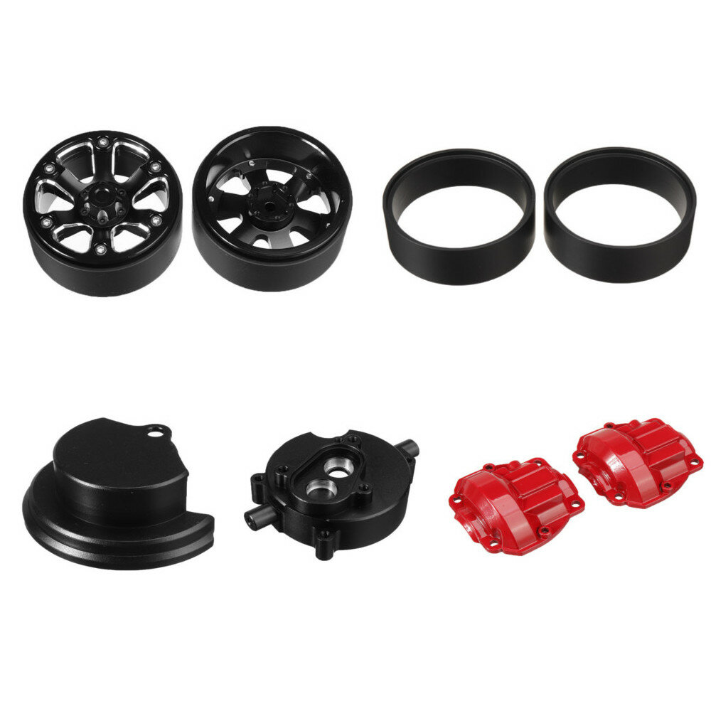 RGT EX86181 1/10 Upgrade Metal Portal Axle Box Cover/Transmission Gear Housing Set/Motor Cover/Beadl