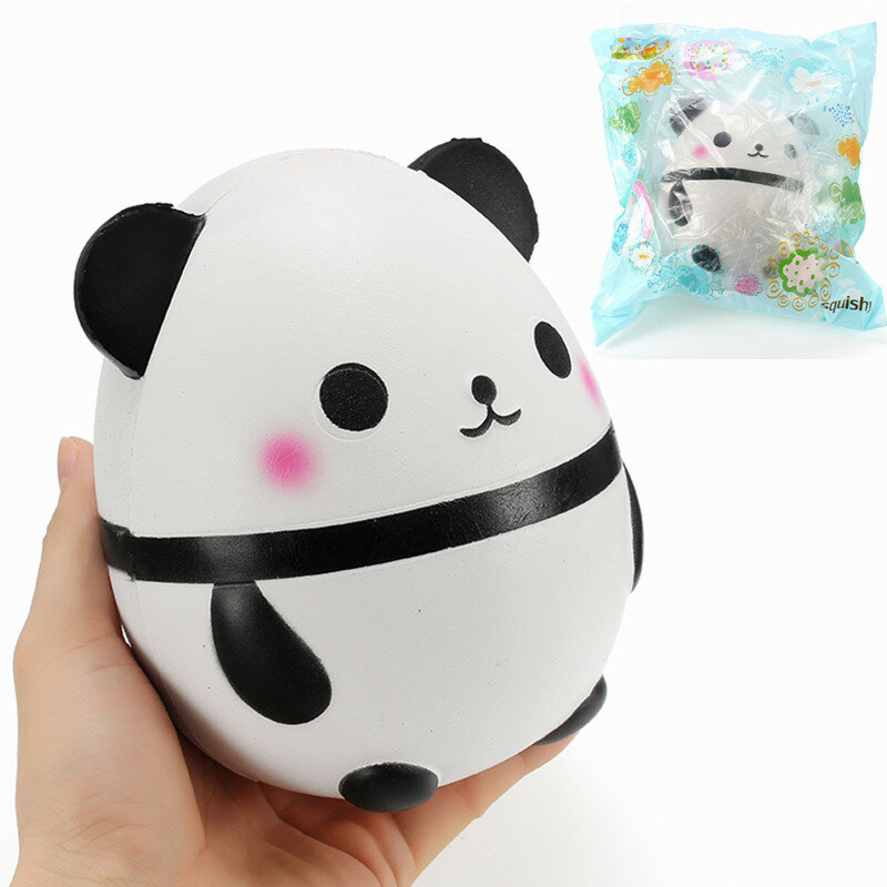 Squishy Panda Doll Ei Jumbo 14cm langzaam stijgen met verpakkingscollectie Cadeau Decor Soft Squeeze Toy