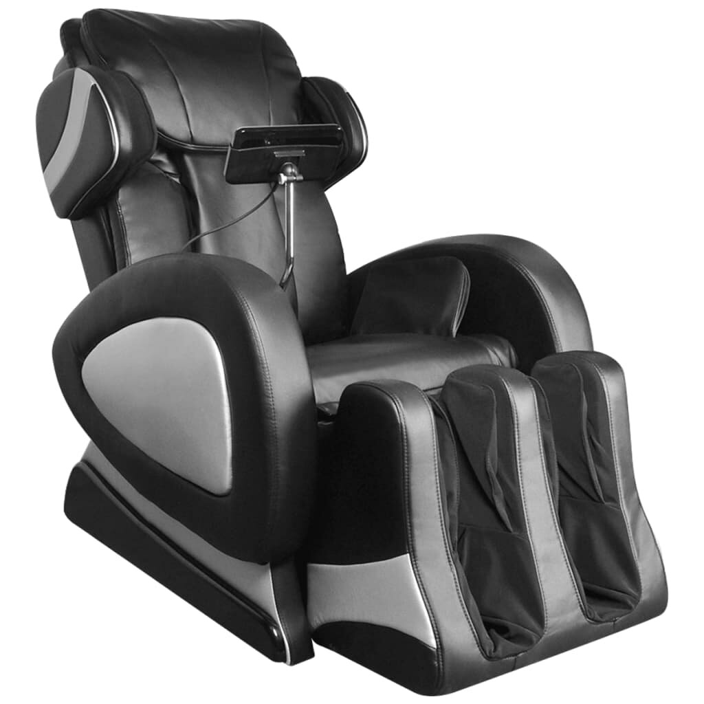 vidaXL Luxe Massagestoel met paneelbediening, verstelbare massagestoel met 12 massage-airbags, verstelbaar rug- en voetsteunontwerp voor woonkamer, kantoor, slaapkamer