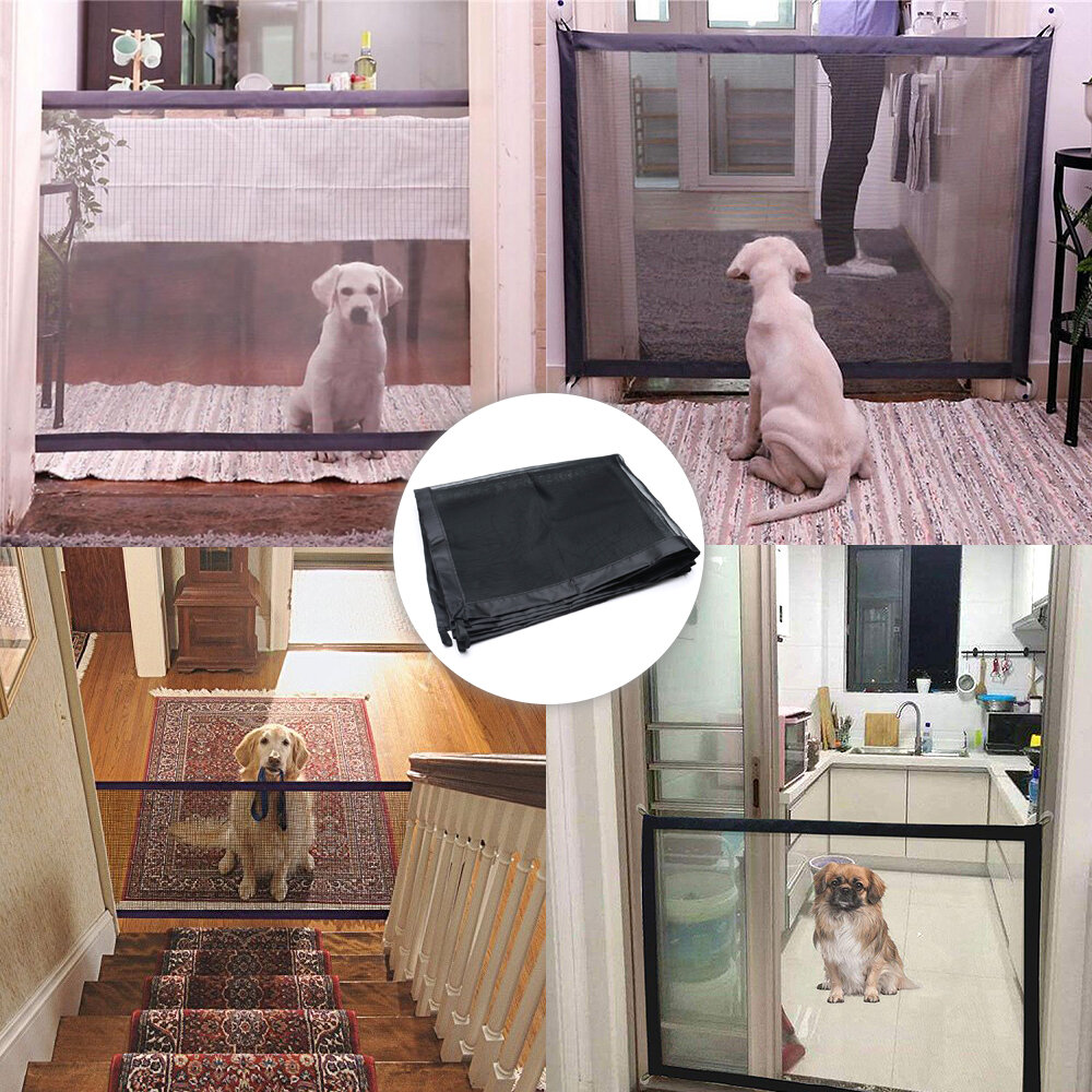 

Portable Magic Foldable Safety Guard Gate Mesh Net For Pets Dog Cat Easy Install