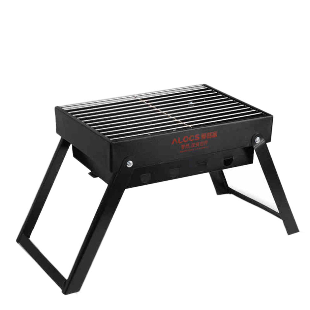 Alocs Utomhus Picnic Grillugn Charcoal Furnace Folding Grill Grill Portable Charbroiler Camping Vandring