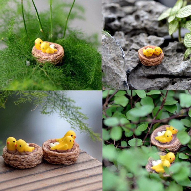 DIY Bird Nest Resin Klein Ornament Moss Micro Inrichting Artikelen Home Succulent Plant Decoratie