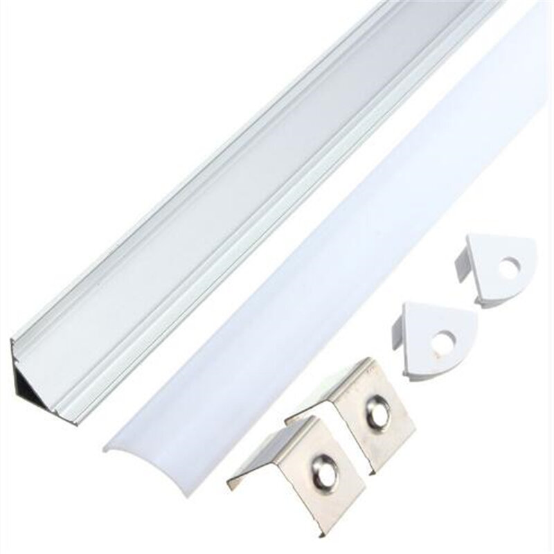 

30cm 45cm 50cm V Aluminium Channel Holder for LED Strip Light Bar Under Cabinet Lamp Kitchen 1.8cm Wide