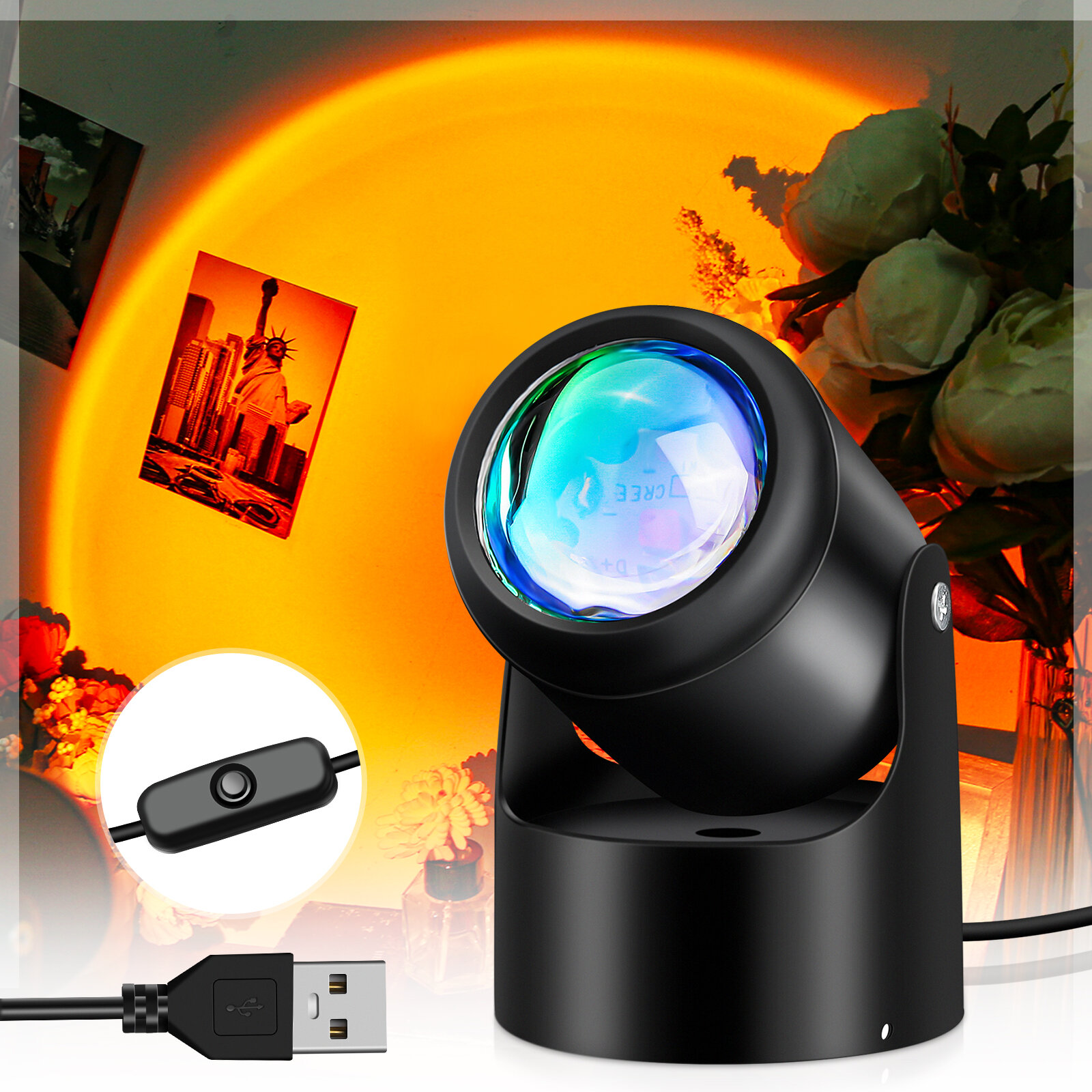 best price,charminer,rotation,sunset,projection,led,light,eu,discount