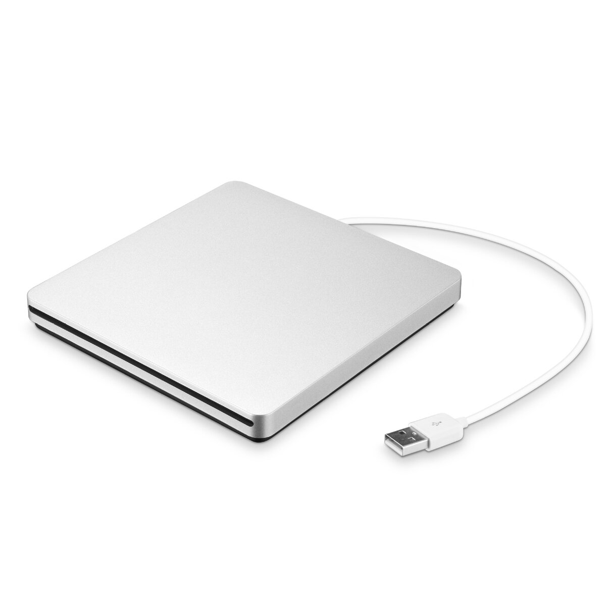 Draagbare USB 3.0 Zilver Externe DVD-RW Max. 24X Snelle gegevensoverdracht voor Win XP Win 7 Win 8 W