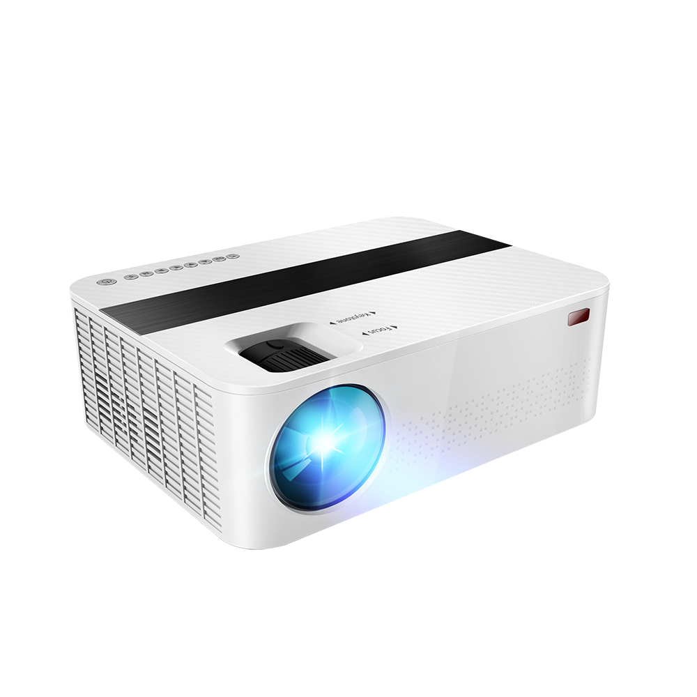 

H6 1080P Portable LED Projector 3000 Lumens 300”Display 2000:1 ±50° Keystone Correction HIFI Stereo Speakers Multiple In