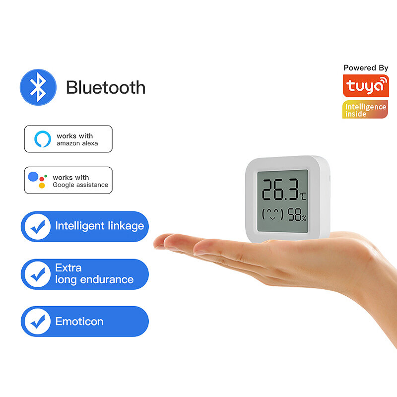 

Tuya Smart bluetooth Temperature Humidity Sensor LCD Real-time Display APP Remote Monitoring Intelligent Linkage with bl