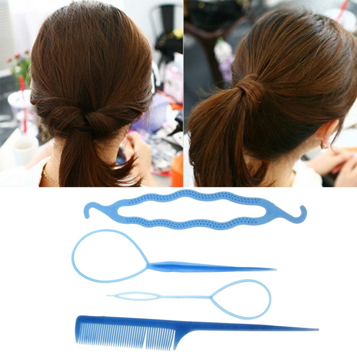 Lady Hair Twist Styling Clip Stick Bun Maker Braid Hair Accessories Tool