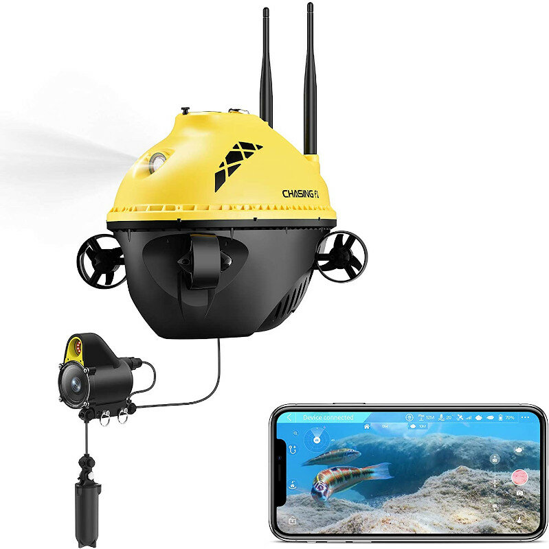 追跡F1魚群探知機ドローン28m作業深度6時間ランタイムワイヤレス水中釣りカメラ