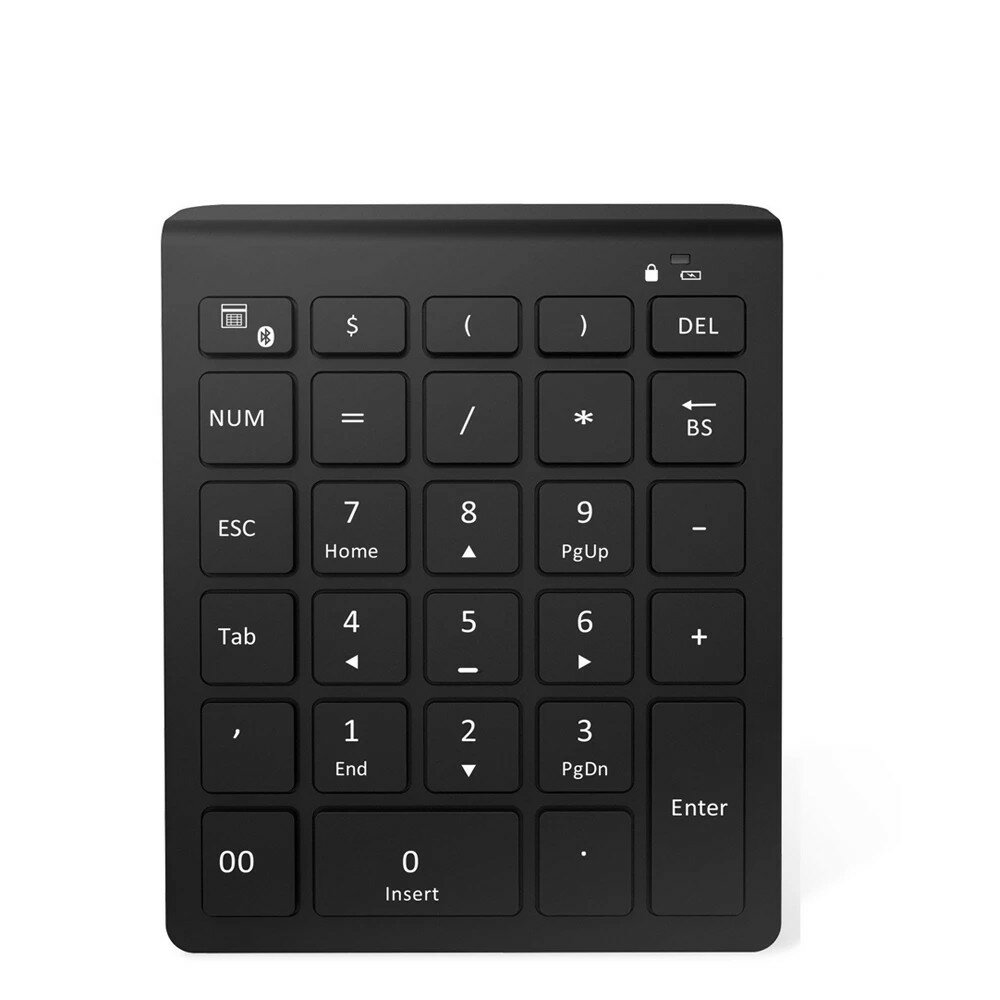 Bakeey 28 Keys Bluetooth Wireless Numeric Keypad Mini Numpad with More Function Keys Digital Keyboard For PC Accounting
