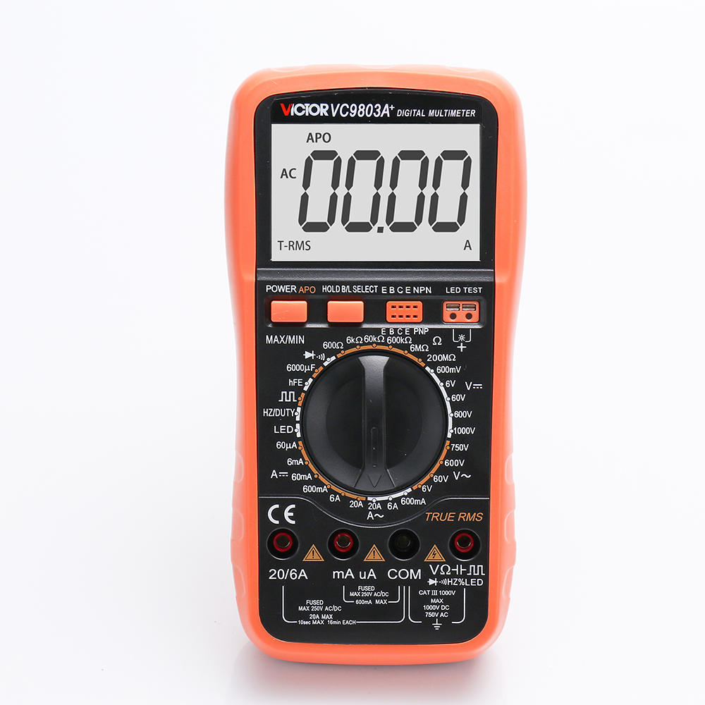 

VC9803 High-Precision Digital Multimeter Backlight Display LCD Screen AC/DC Voltage Current Resistance Capacitance Diode